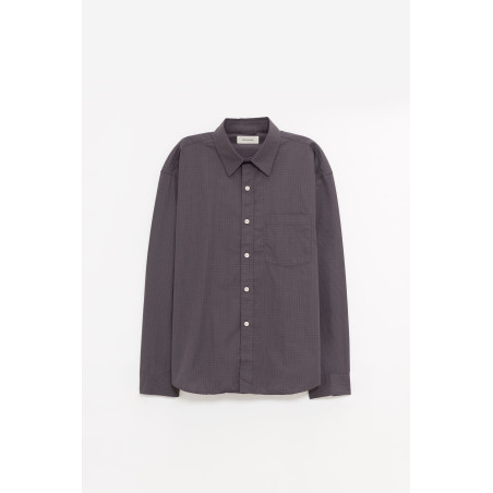 MFPEN MUSHROOM MICRO CHECK POPLIN EXECUTIVE SHIRT